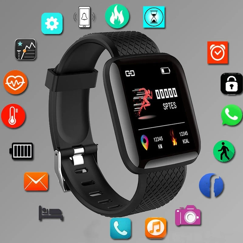 Montre Connectée Homme Femme – Smartwatch Fitness Cardio Sommeil Android iOS