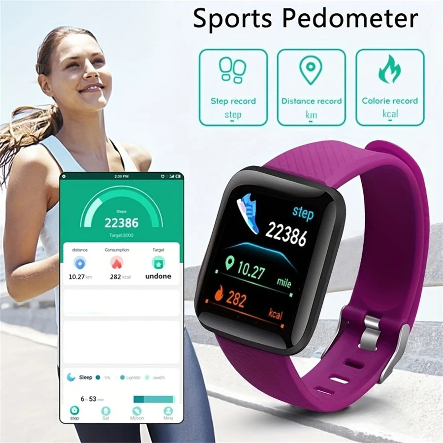 Montre Connectée Homme Femme – Smartwatch Fitness Cardio Sommeil Android iOS