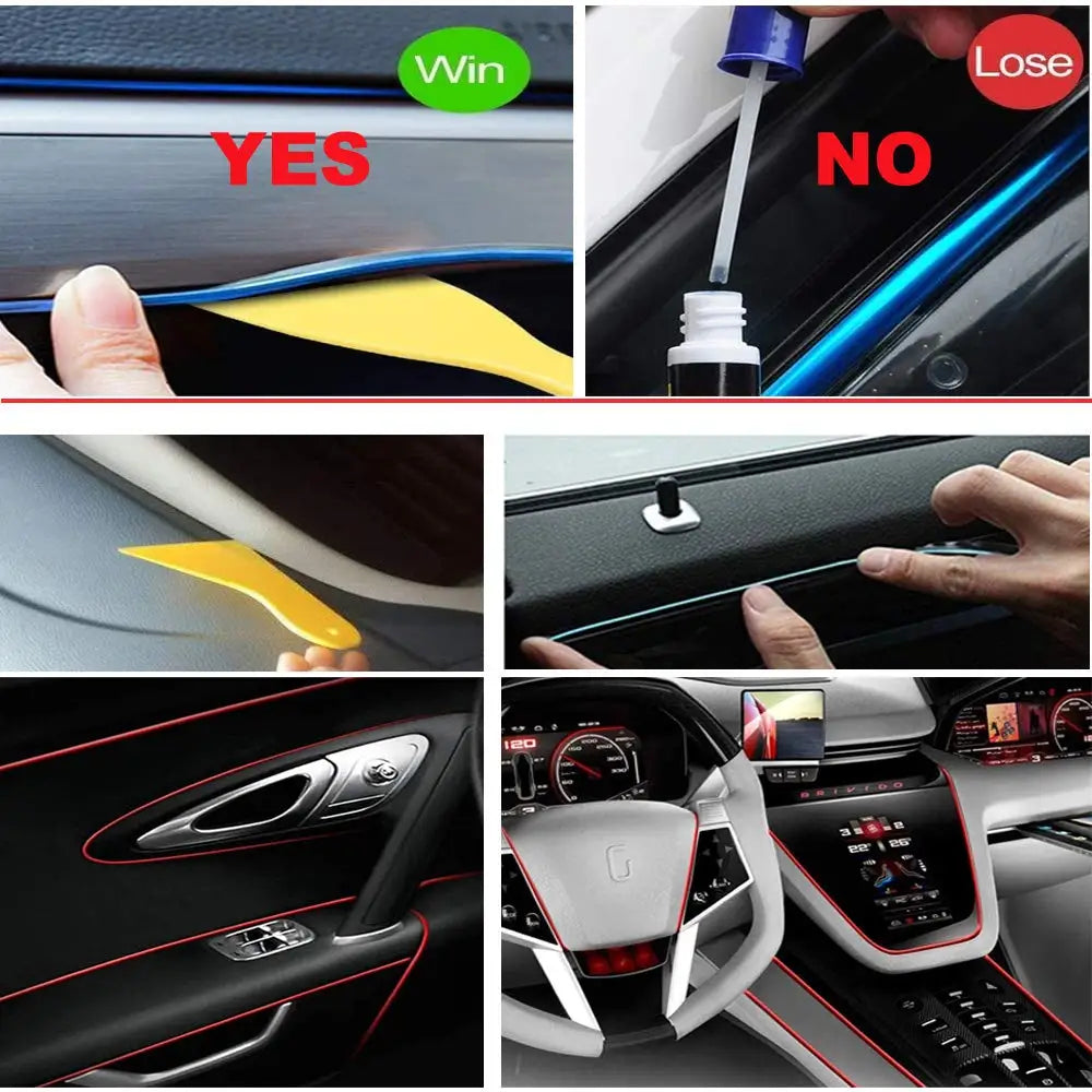 Bande LED intérieur voiture USB 5M – éclairage ambiance néon flexible